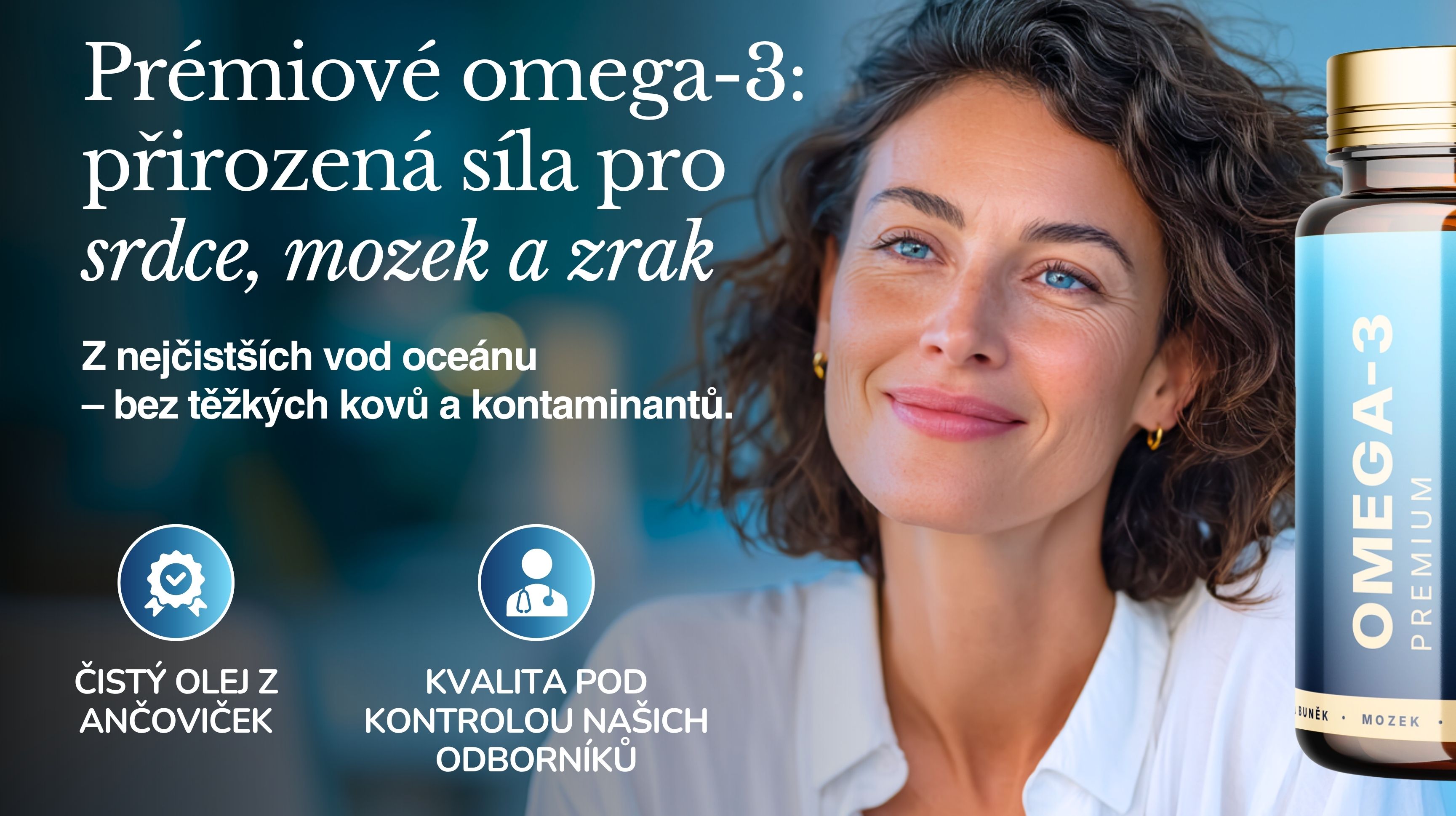 PREMIUM Omega-3 + vitamín E, Čistý rybí olej z ančoviček, 2000 mg, 100 softgel kapslí -5